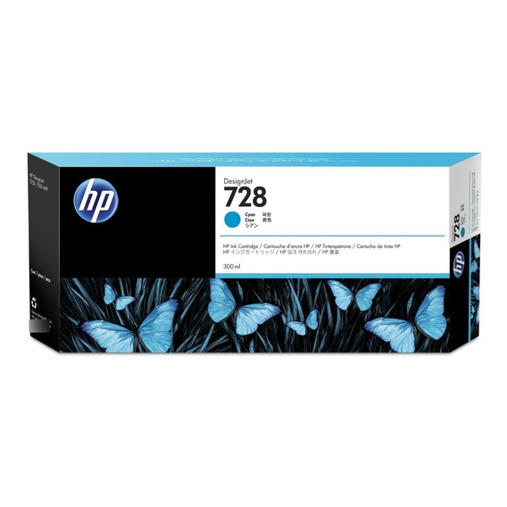 Cartucho Hp 728 Cyan Original F9k17a 300ml T730 T830