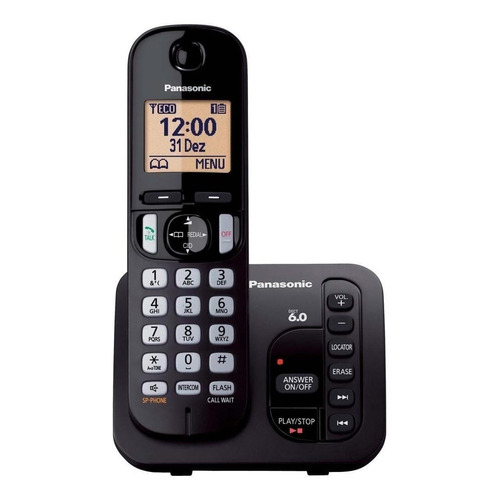 Teléfono Panasonic  KX-TGC220N inalámbrico - color negro