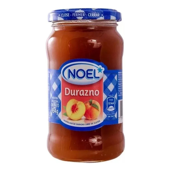 Noel Mermelada sabor durazno frasco 454g