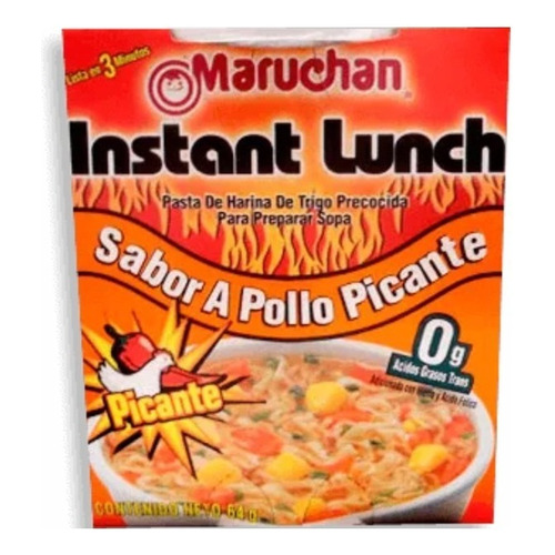 Pack Sopa Maruchan Pollo Picante 12 Piezas