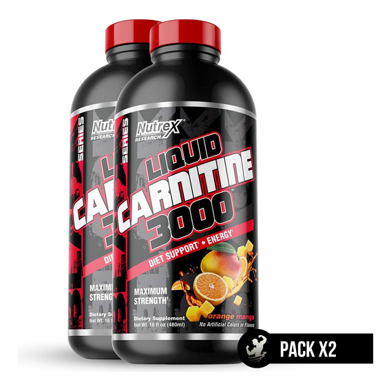 Liquid Carnitine 3000 Pack X 02, Nutrex L Carnitina