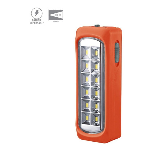 Lámpara Portátil Led 3.5 W Batería Recargable 6 H Tecnolite Color de la carcasa Naranja Color de la linterna Naranja Color de la luz LUZ DE DÍA 100/240V