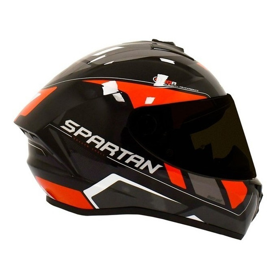 Casco Spartan Draken S Wind Rojo Brillo Visor Transparente