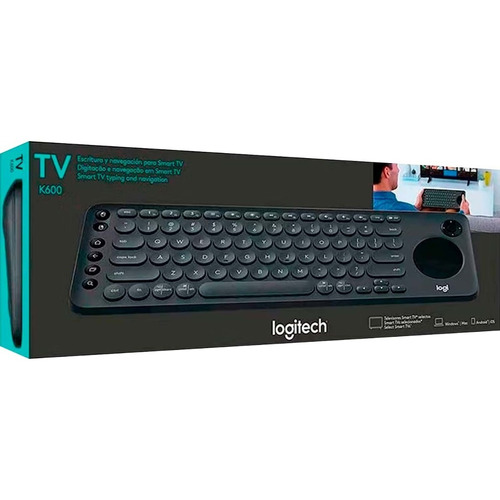 Teclado Bluetooth Logitech K600 Tv Color del teclado Negro Idioma Español