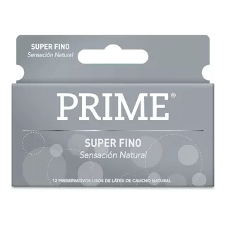 Preservativos Prime De Látex Súper Fino X 12 Un