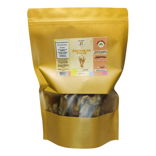 Premios Saludables Perros Patas Pollo Deshidratadas 250 G