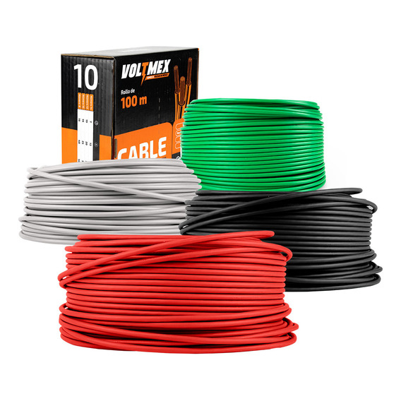 Pack 4 Cajas Cable Electrico Calibre 10 Con 100 Metros