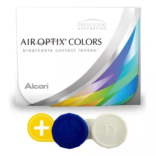 Lente De Contato Colorida Air Optix Colors Cor Pure Hazel Grau Esférico -2,00