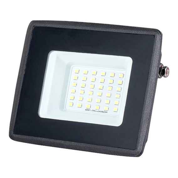 Foco Proyector Led 30w Exterior 6000k Luz Fria Certificada Color de la carcasa Negro Color de la luz Blanco frío