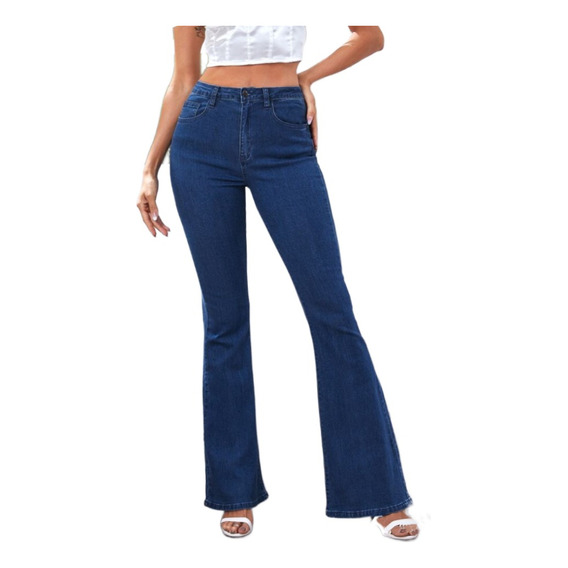 Jeans Flare Push Up Calce Perfecto Moda Mujer