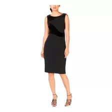 Vestido De Terciopelo Negro Marca Calvin Klein Talla 10 | Envío gratis