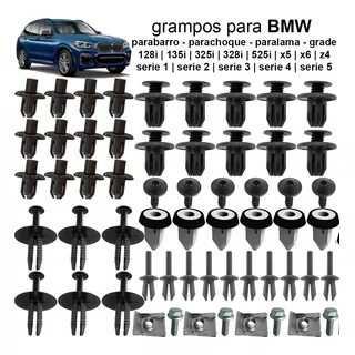 Kit 58 Presilhas Montagem Parabarro Parachoque Paralama Bmw