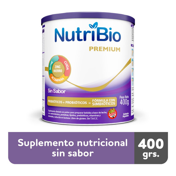 Nutribio Premium Sin Sabor Leche En Polvo 400g