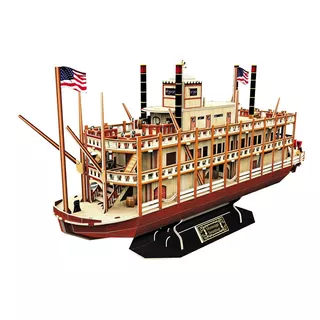 Maqueta Mississippi Steamboat 142 Pcs - Cubicfun