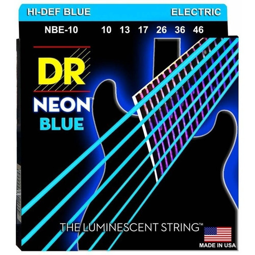 Dr Strings Nbe-10 Encordadura Guitarra Electrica 10-46 Blue
