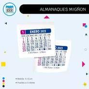 Almanaque Calendario 5x5 Mignon X100u
