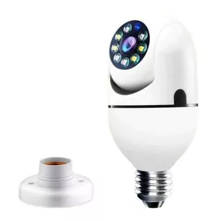 Lampara Wifi Led Ip Camara Hd 360° Motorizada Espia Graba R