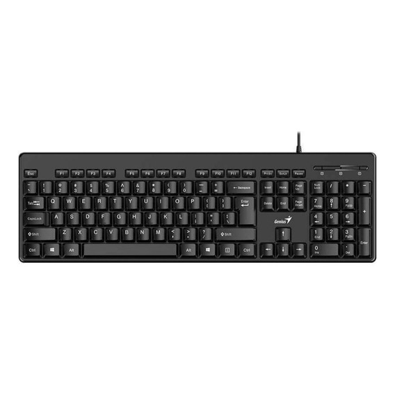 Teclado Genius KB-116 QWERTY español color negro