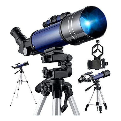 Telescopio De Alta Potencia 200x Para Astronomía, Telescopio Color Blue