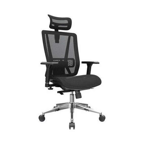 Silla De Oficina Giratoria Bonno Presidente Nefi Color Negro