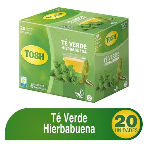 Té Tosh Verde Hierbabuena X 20 Unidades - g a