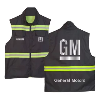 Chaleco Industrial Mod General Motors Estampado Reflejante
