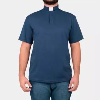 Camisa Para Seminarista - Polo Clerical Preta Ref.: 220