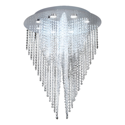 Plafon Estrella Cairel Base Ø62cm Led 8 Luces Cromo Mg