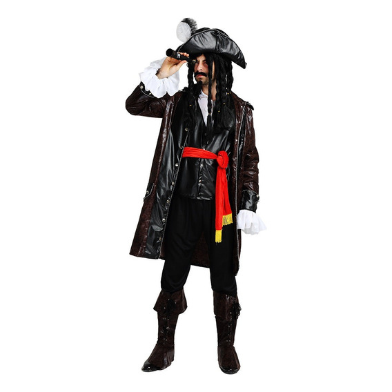 Disfraz Pirata Hombre Cosplay Con Accesorios