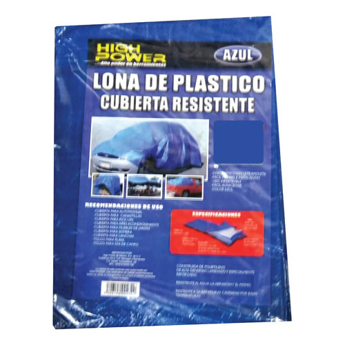Lona Plastico Resistente 3.0x3.6 Metros 10x12 Ft Azul 6 Pz