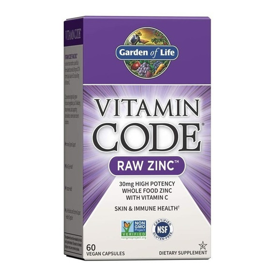 Vitamin Code Vitamina De Zinc Con Vitamina C 60 Cápsulas