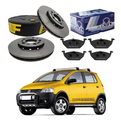  Kit Disco Pastilha Freio Dianteiro Crossfox 1.6 2006 A 2010