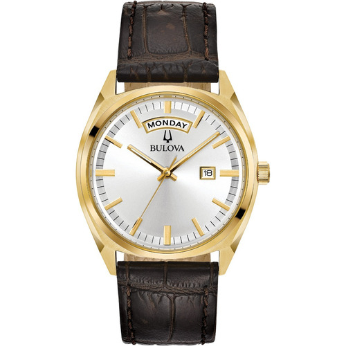Reloj Bulova Classic 97c106 Original Acero Inoxidable Color del bisel Dorado Color del fondo Plateado
