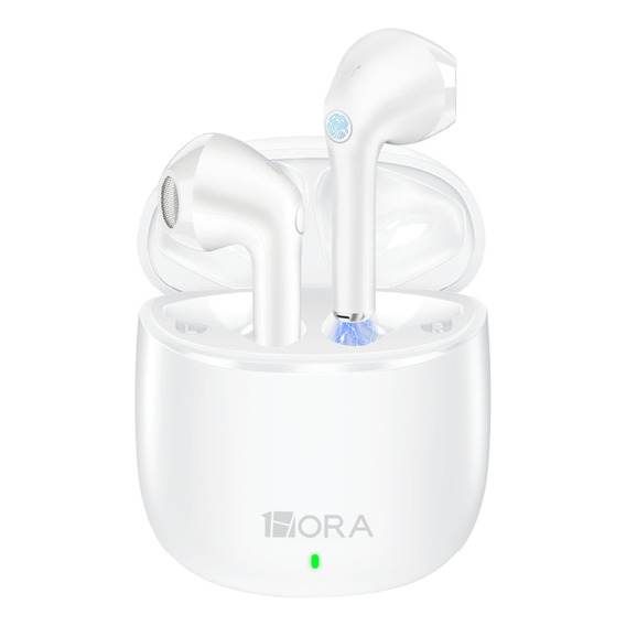 Audífonos Inalámbricos, Audífonos Bluetooth con Microfono Deep Bass Auriculares Bluetooth Con Tipo C Cable 1Hora Aut201 In-ear Earbuds Blanco