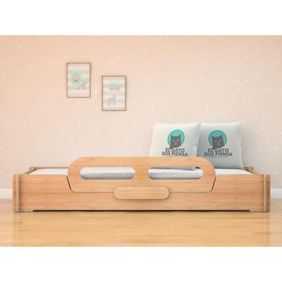 Cama Evolutiva Plaza Y Media Paraíso Montessori Reversible 