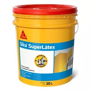 20l Pintura Latex Sika Superlatex Int Ext Lavable 