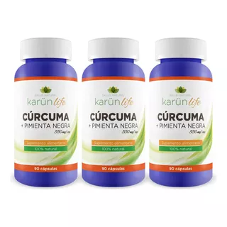 Curcuma Premium Pack - 3 Frascos (270 Capsuslas)