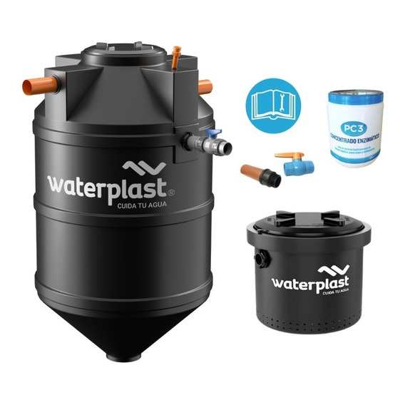 Biodigestor Auto Waterplast 600l + Camara Lodos + Enzima Pc3