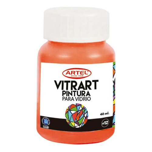 Frasco 40ml Vitrart Profesional Artel Color Rojo 88