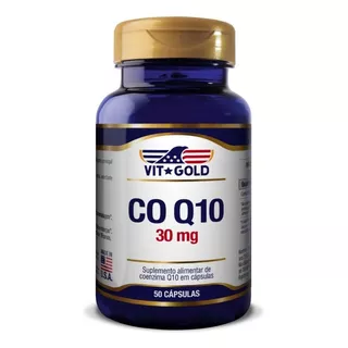 Coq10 Coenzima Q10 30mg Vitgold 50 Cápsulas