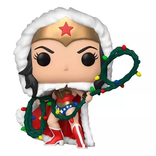 Funko Dc Wonder Woman #354 Navidad Lazo De Luces Navideñas