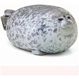 Peluche De Foca Guatona Bonita, Cómoda Y Suave 30 Cm Color Gris