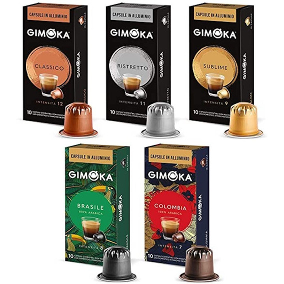 Combo Gimoka X50 Capsulas Aluminio Compatible Nespresso