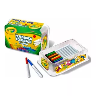 Plumones Crayola Super Tips Delgados Lavables 50 Piezas