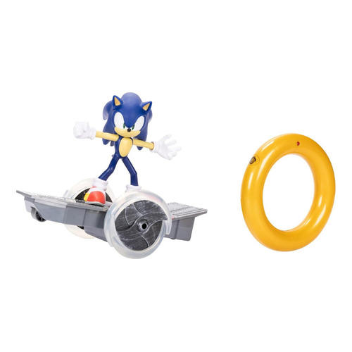 Sonic The Hedgehog Sonic Con Patineta Rc Control Remoto 2023 Color Azul