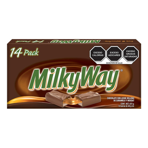 Pack X 14 Chocolates Milky Way Barras Rellenas De Caramelo