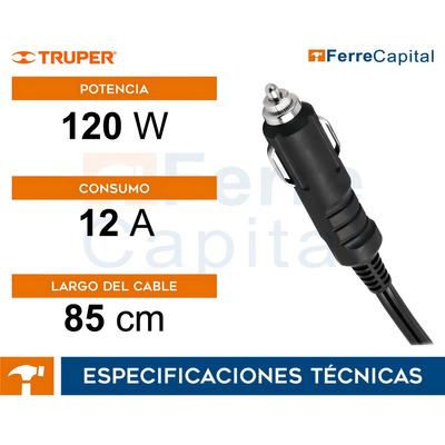 Inversor De Corriente 120 W Truper 10447