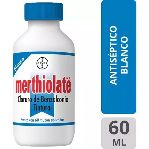 Merthiolate Antiséptico Blanco 60 Ml