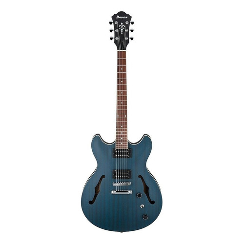 Guitarra eléctrica Ibanez AS Artcore AS53 semi hollow de sapele transparent blue flat con diapasón de nogal