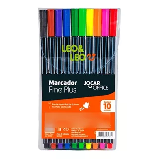 Caneta Fine Plus Ponta Super Fina 0.04 10 Cores Hidrografica